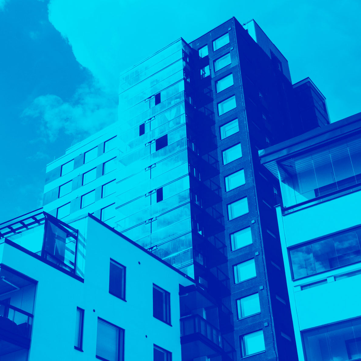 Järvenpään keskustan kerrostaloja