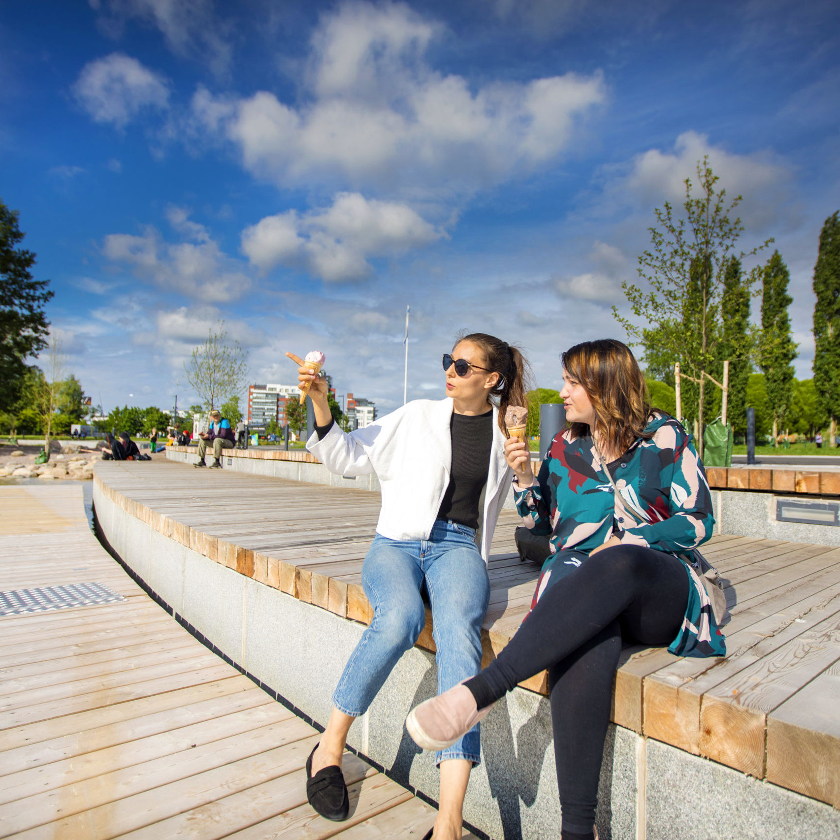 Pier in the coastal park