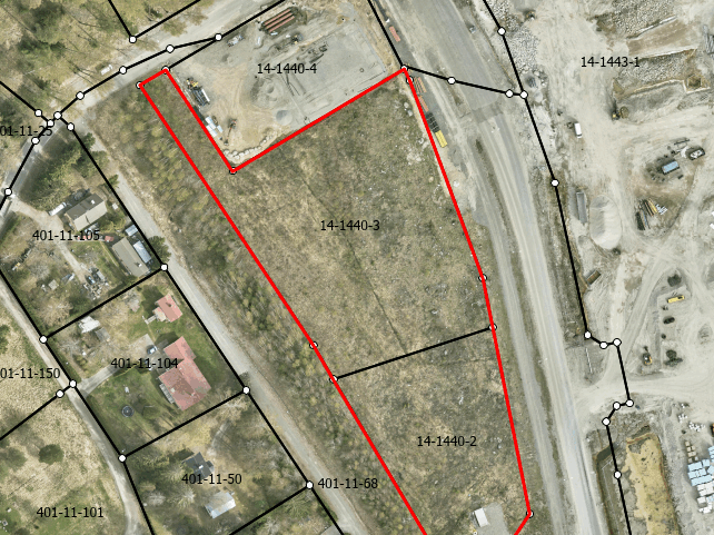 Svengi 1440 korttelin ilmakuva, yritystontti