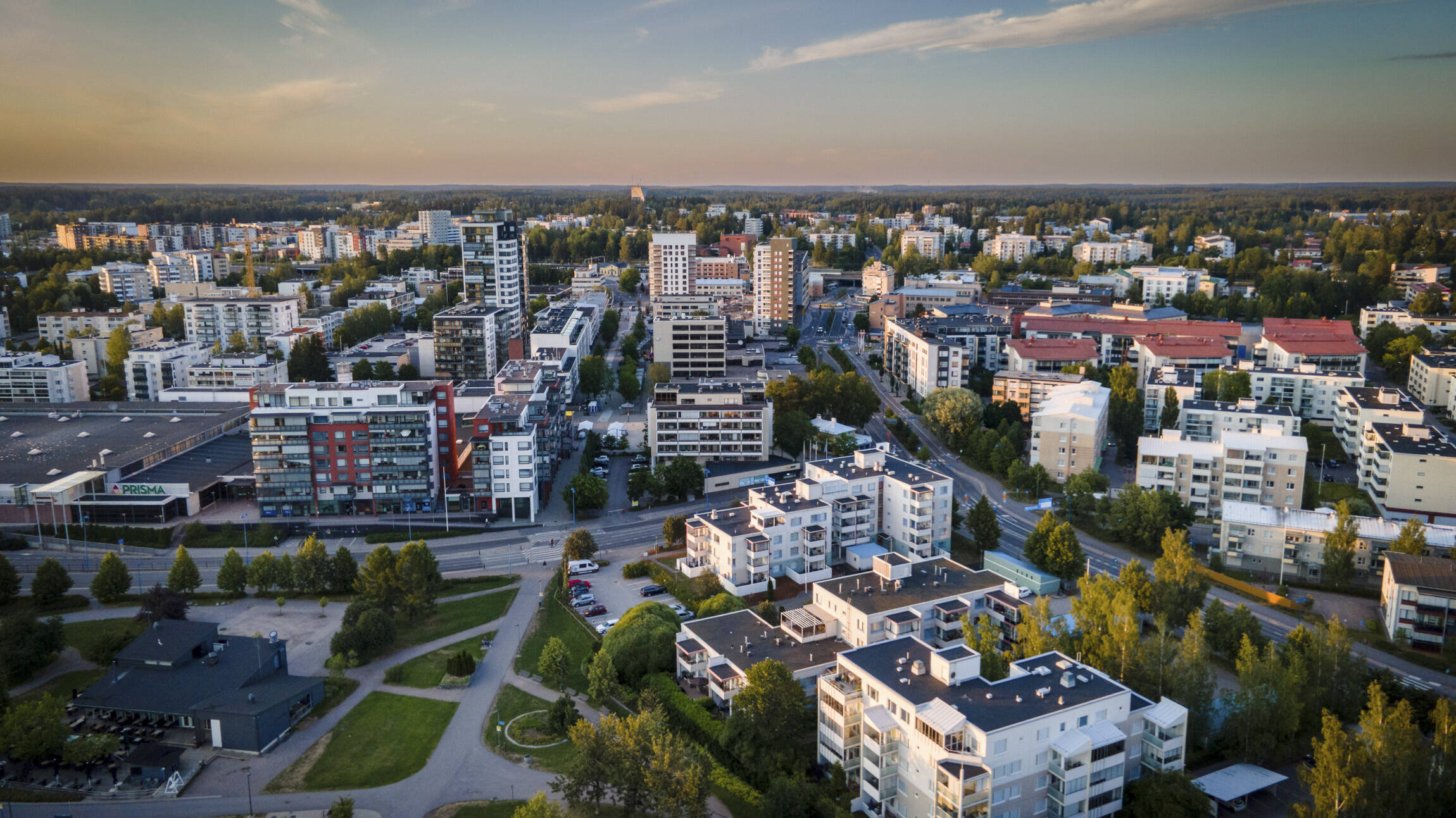 Kuvassa Järvenpään keskusta-aluetta