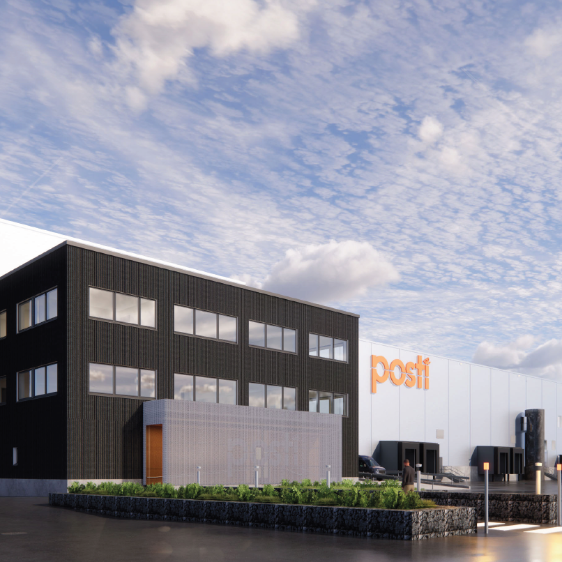 Havainnekuva Postin Järvenpään varastorakennuksesta