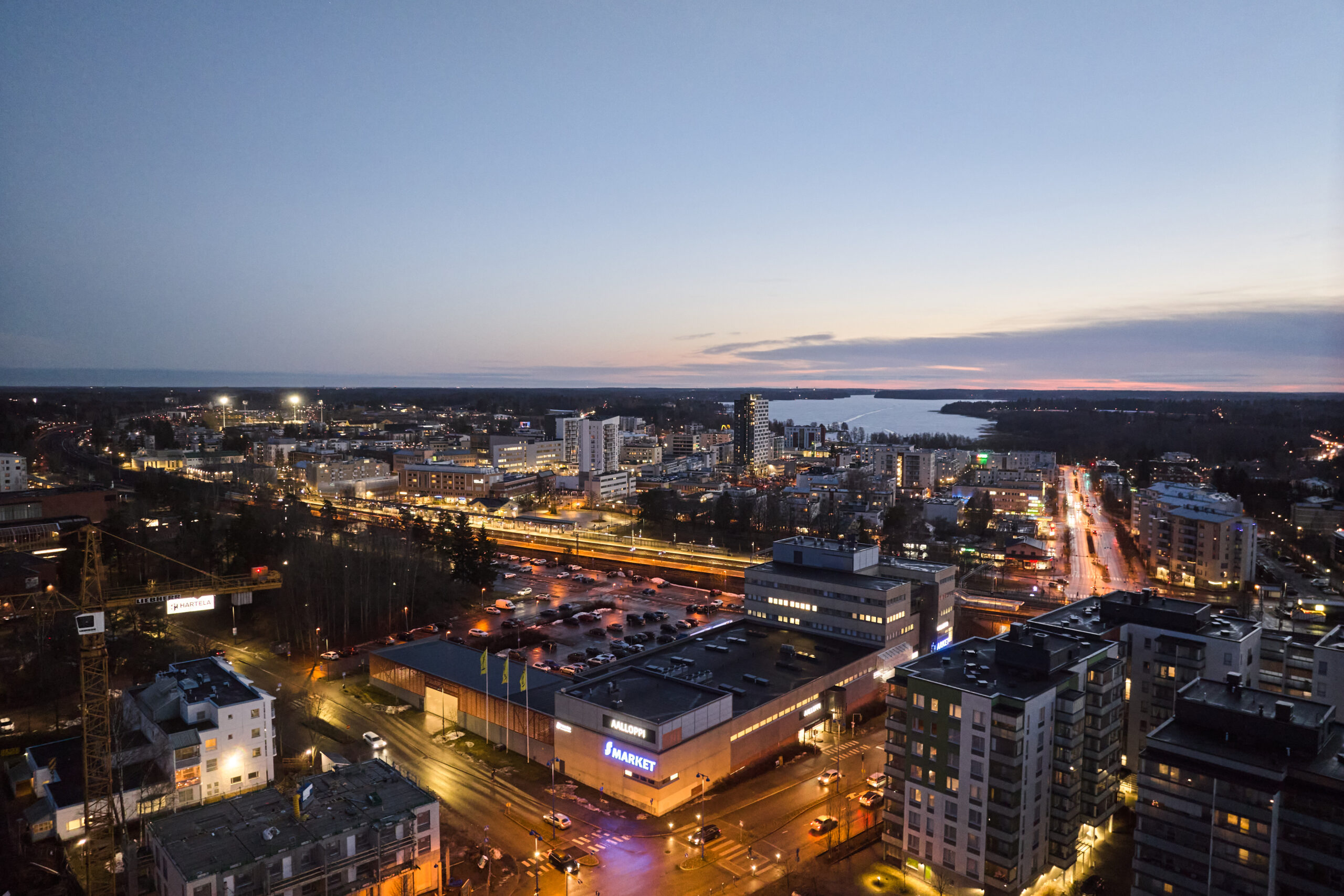 Järvenpää by night, keskusta