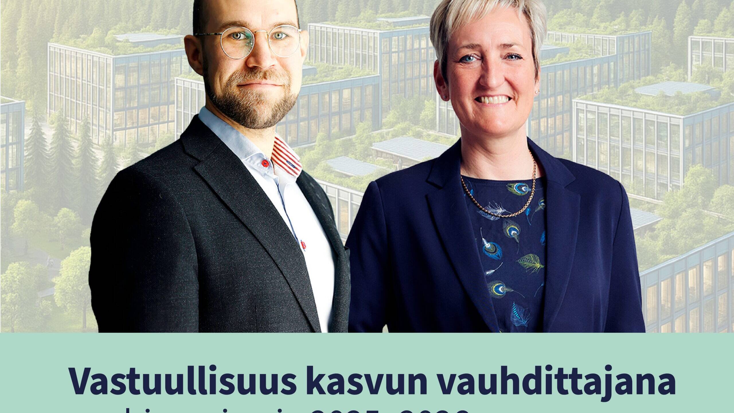 Jussi Hakanen ja Heidi Ryhänen, vastuullisuuswebinaari
