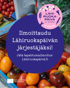 Lähiruokapäivä 2026 ilmoittautuminen