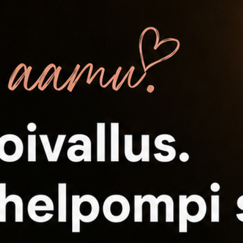 Yksi aamu 26.8. aamutilaisuuden mainos