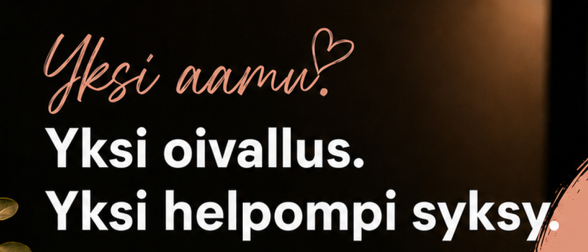 Yksi aamu 26.8. aamutilaisuuden mainos